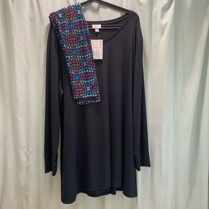 Lularoe 2X Black Elizabeth EUC. Leggings listed separately.